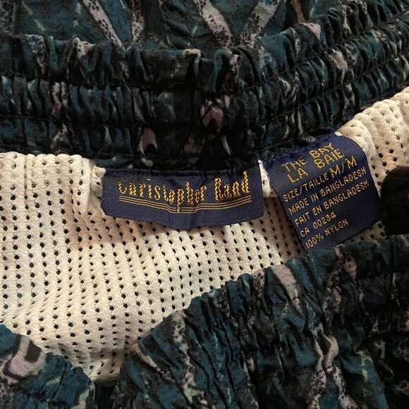 Christopher Rand Men's Vintage Dark Teal Nylon Swim Trunks - Size Medium - Picture 3 of 3